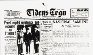 Tidens Tegn, borgerlig avis, 1933 om nasjonal samling