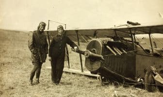 Curtiss JN-4H by synchronizer failure