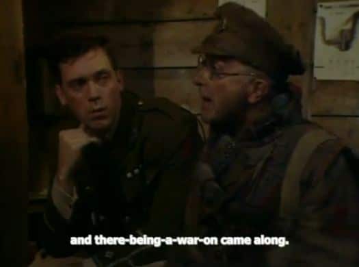 Baldrick lurer på hvordan første verdenskrig startet...